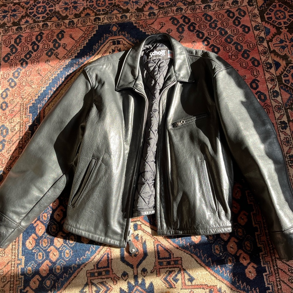 Schott NYC Genuine Cowhide Leather Bomber Vintage Jacket
